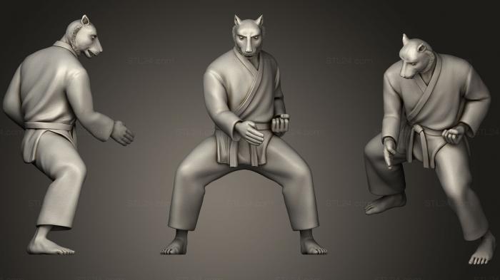 Figurines simple (Karate Tiger Chop, STKPR_0741) 3D models for cnc